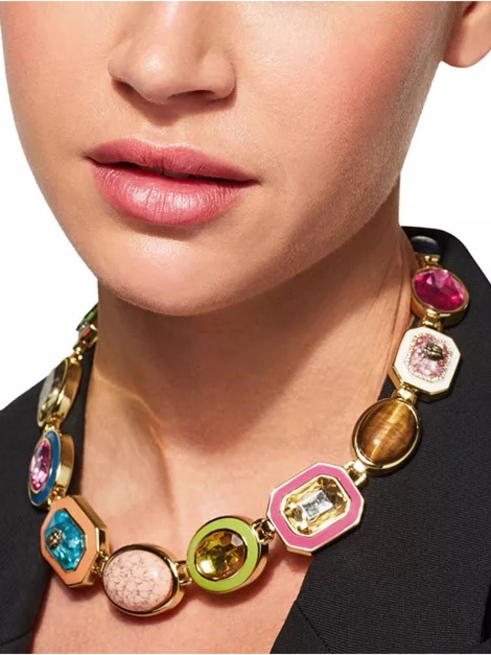 KURT GEIGER LONDON Signature Stone Gem Necklace, 18" NWT - Picture 2 of 4